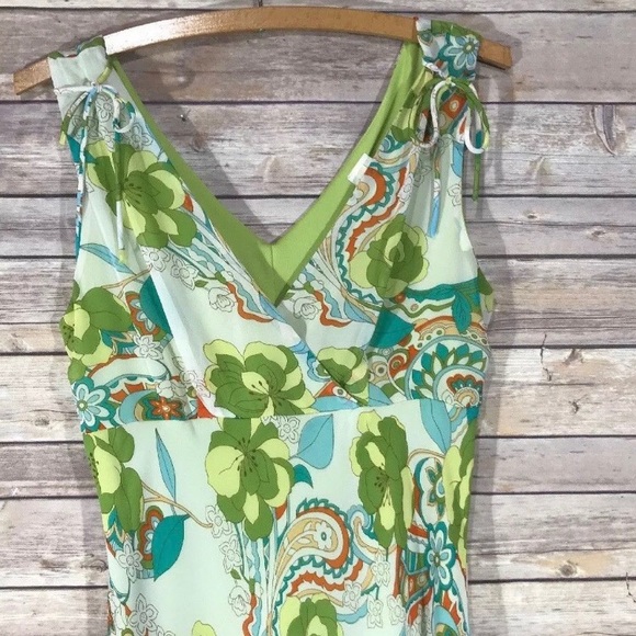 4U Designs Green Paisley Dress SZ Medium - Picture 6 of 8